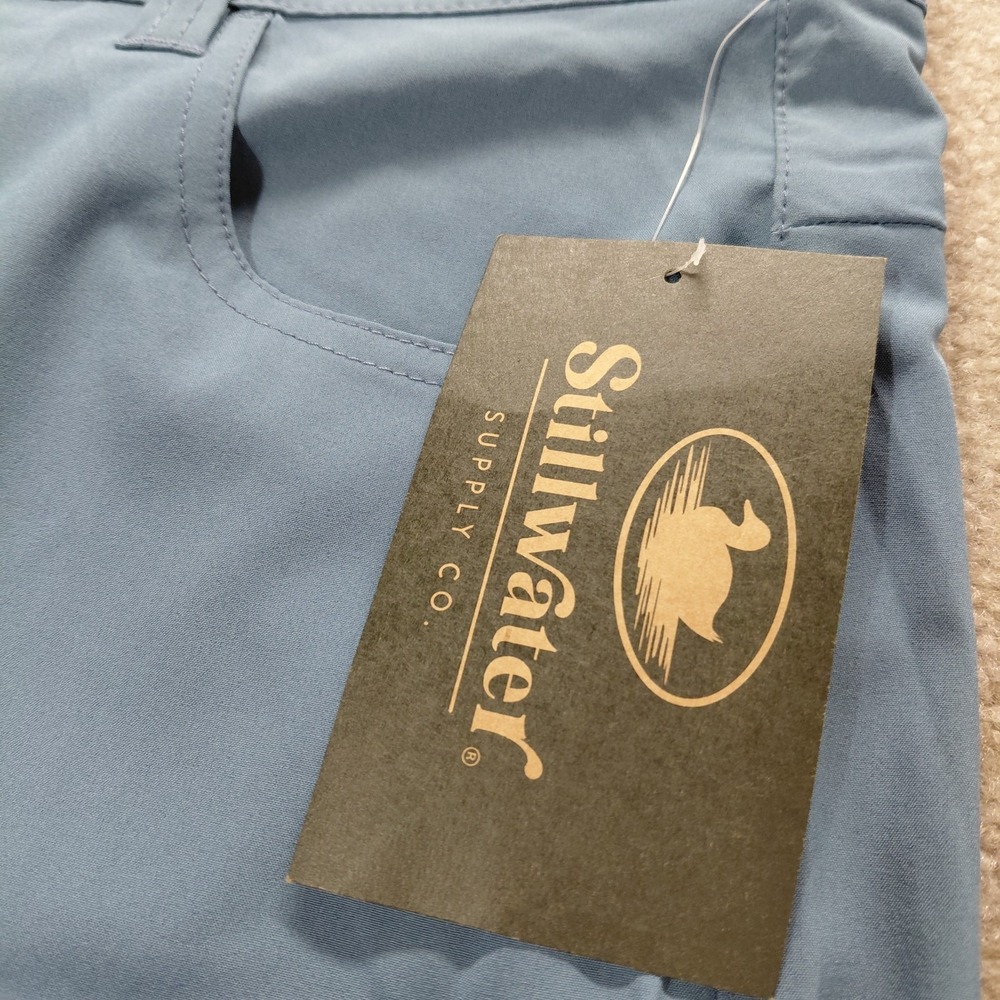 Stillwater Supply Co Lightweight Chino Blue Shorts Pockets Women 12 Inseam 5.5" - Picture 7 of 9